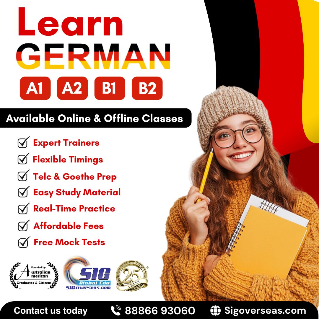 sigoverseasind's tweet image. Ready to open doors to new opportunities across the world? Join our German Language Program (A1–B2) and learn from expert trainers through both online &amp;amp; offline classes!
📞 +91 88866 93060 / 61

#LearnGerman #GermanLanguage #GermanClasses #GermanOnlineClasses #GermanLearning #SIG