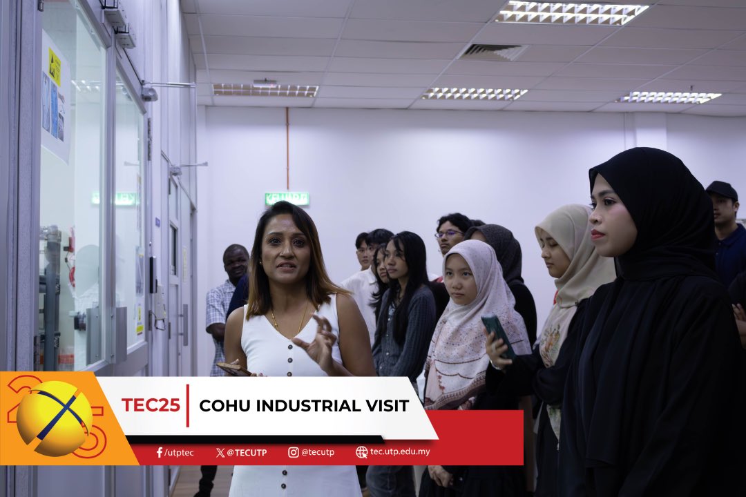 TECUTP's tweet photo. 🏭 [INDUSTRIAL VISIT TO COHU] 🏭

On October 8th, 34 UTP students went to the Cohu Industrial Visit. 👀 We would like to express our heartfelt gratitude to Cohu for taking the time to share their knowledge and experiences with us. 🌟

#TEC25 #UnveilingHiddenTalents https://t.co/H2pstaFPP3