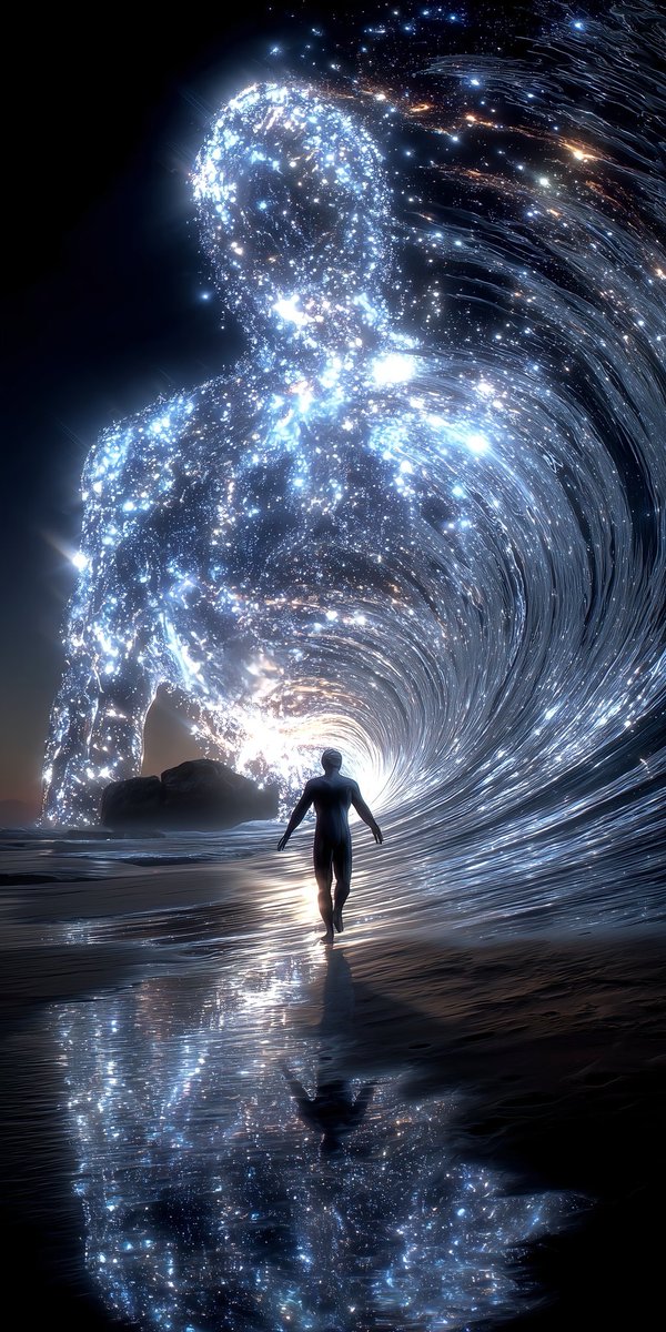 Leonard18_X's tweet image. "Striding boldly into a radiant cosmic vortex, seizing the day as the universe surges with power! 🌌⚡ #CosmicJourney #SeizeTheDay" 4K