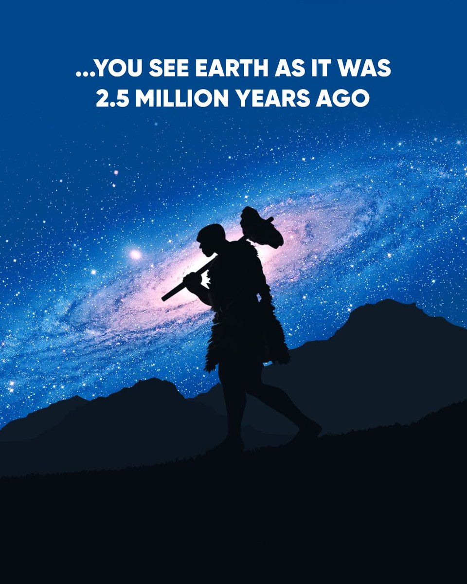 Ever feel like you're living in the past? You are — so is everyone else in the Universe. ⏳✨

Here’s a mind-blowing cosmic rule: Distance = Time.
Why? Because light, while incredibly fast, has a finite speed. It takes time to travel. This means we never see anything as it is —