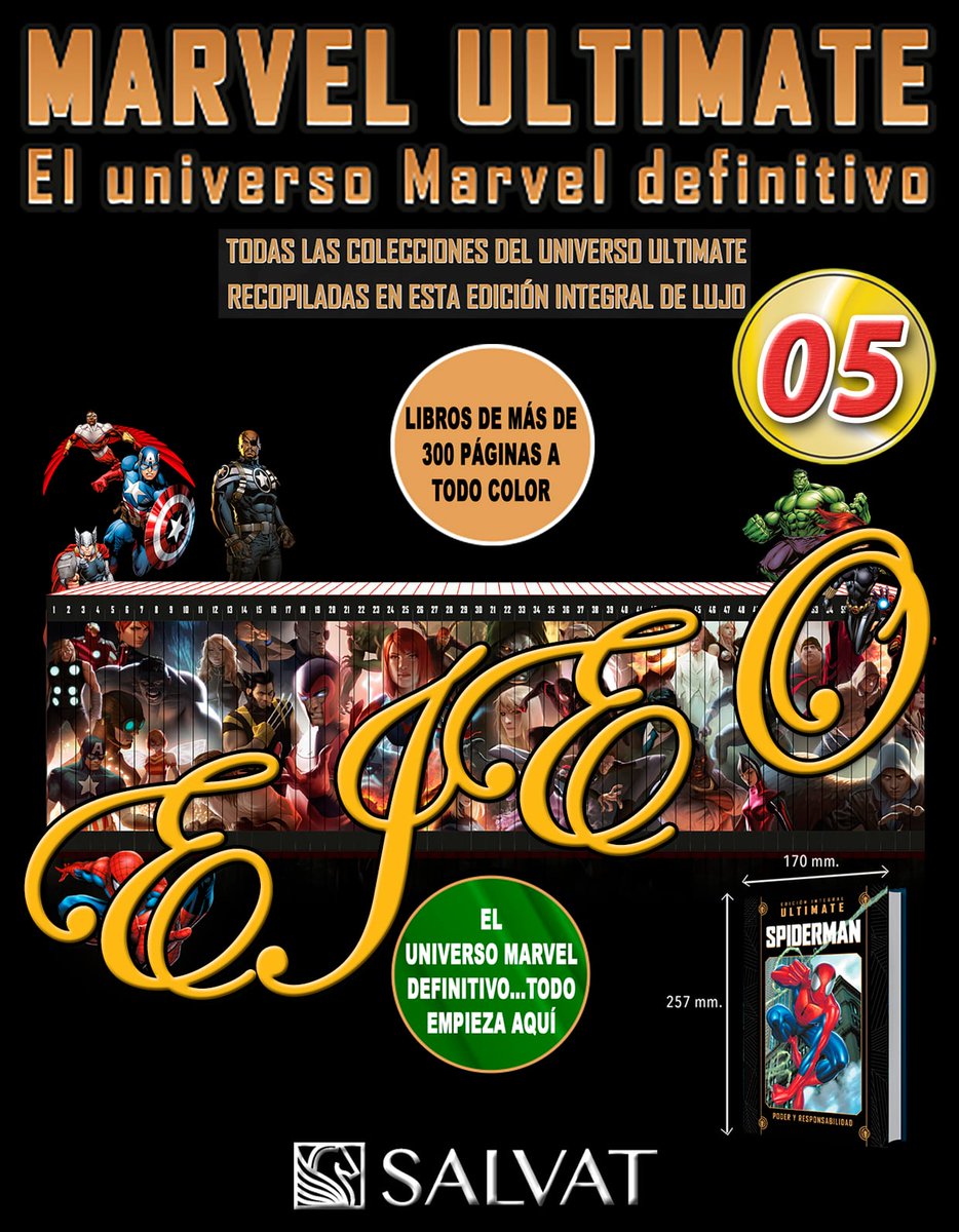 distribuidoejeo's tweet photo. Ya tenemos a la venta la nueva entrega de la colección de "Marvel Ultimate"

De $349.90 queda en $310

Fecha límite para recoger su producto, Lunes 27 de Octubre de 2025

#DistribuidoraEjeo #Salvat #MarvelUltimate #Marvel #Ultimate #Comics #Avengers https://t.co/4qM9qbOZZd
