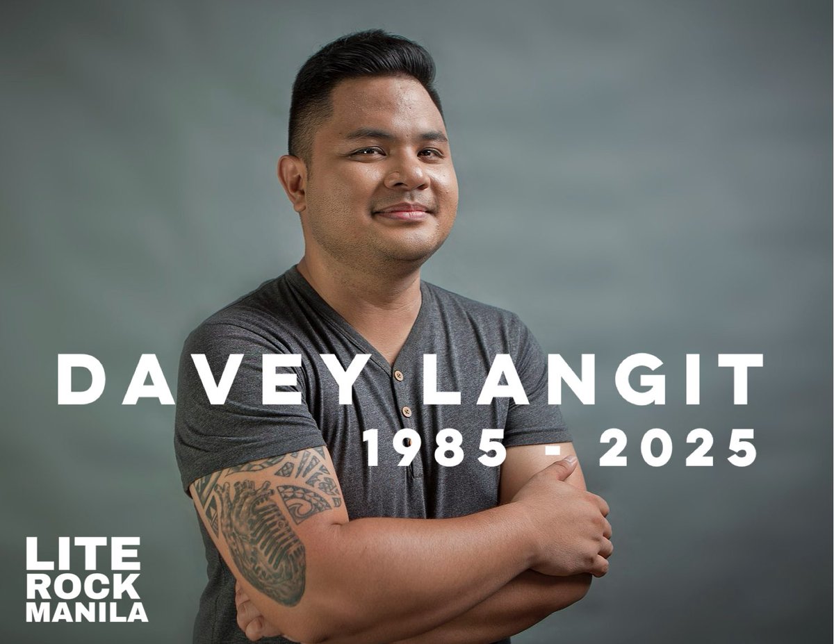 literockmanila's tweet photo. Rest in Peace, #DaveyLangit. Filipino Musician, Songwriter and Radio Personality for DWDM 95.5 #PinasFM. https://t.co/QQO3pTZ4aA