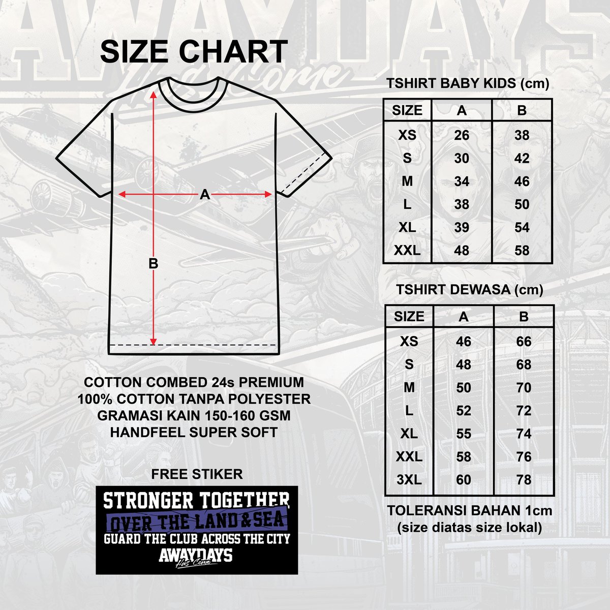 a_tasleem's tweet photo. Pre Order T-shirt 
_AWAYDAYS_

Spesifikasi T-shirt
•Warna Hitam Reaktif
•100% Cotton Combed 24s
•Sablon Plastisol
•Size YK
•120K
Narahubung :
083869333303
#awaydays #hooligans #ultras #mania #casual #yogyakarta #jakarta #bandung #surabaya #solo #papua  #indonesia #football https://t.co/vOvrUeJIKl