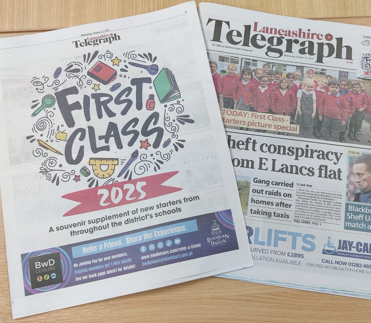 📢 Calling all parents, grandparents and guardians!
🗞️ Don't forget to pick up a souvenir supplement of new starters from throughout the district's schools - in today's Lancashire Telegraph.
lancashiretelegraph.co.uk/news/education…