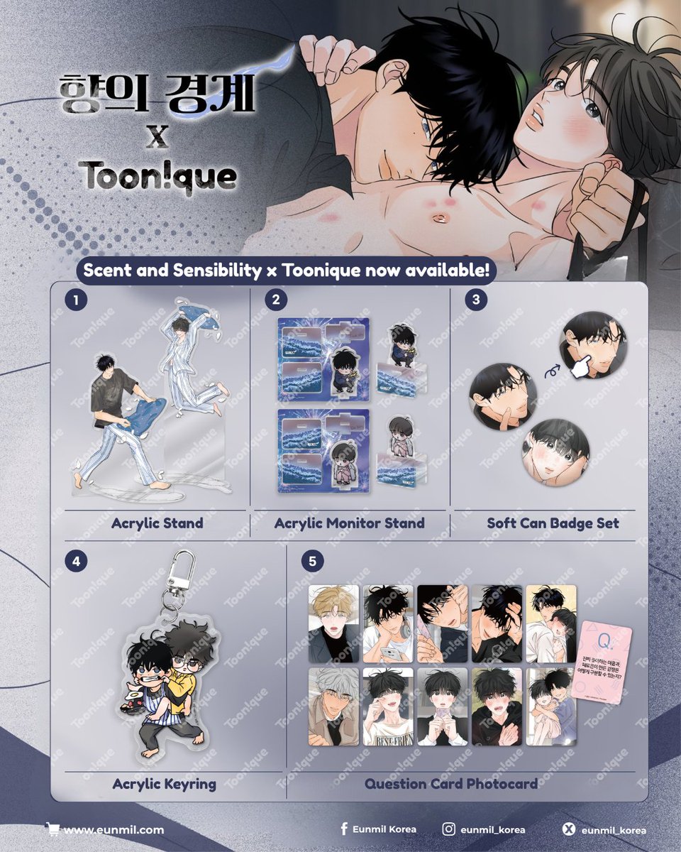 eunmil_korea's tweet photo. 🌸 Scent and Sensibility x Toonique 🌸
💐 Available now at Eunmil!
https://t.co/WR3ACGaSUM
💬Join our Discord server for updates!
https://t.co/8SvAmHb9SI
#scentandsensibility #scentandsensibilitymanhwa #toonique #tooniquecafe #tooniquecollab #eunmil #manhwamerch #manhwabl https://t.co/rryxKl0MuG