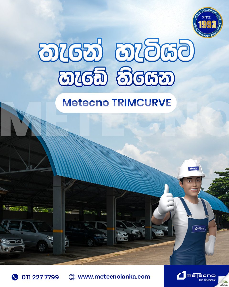 metecnolanka's tweet image. Metecno Trim Curve is the ideal solution for any curved roofing application for your building, while giving it a beautiful aesthetic, it provides maximum protection against sun, rain, and wind for your home or commercial building. Designed for long-lasting durability.

#Metecno