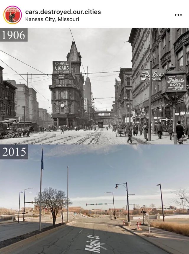 szopdemaskuje's tweet image. Niestety prawica a szczególnie konfederacja nie rozumie, że projektowanie miast dla aut to projektowanie syfu. Centrum miast dla aut musi być praktycznie zamknięte lub wjazd bardzo utrudniony (dostępny tylko dla dostaw, mieszkańców, służb i zbiorkomu) - a w obrębie centrum…