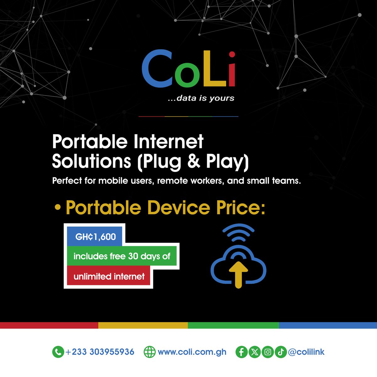 CoLiLink's tweet photo. Offers you can't resist with the highest internet speed 👌

#colighana #colilink https://t.co/aCV3bTZzfi