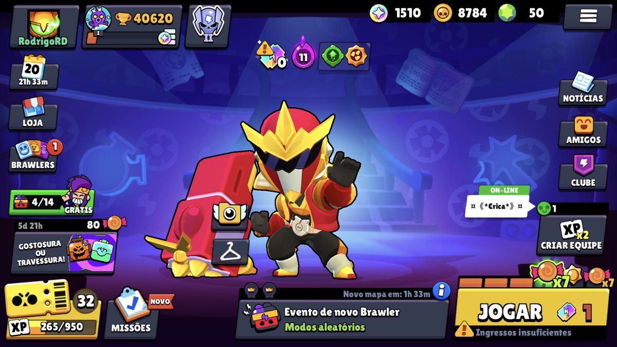 RRd2020's tweet photo. Fui jogar @BrawlStars e o jogo me deu 3 vitórias e me tirou 3 ticket do evento do ziggy https://t.co/yi6Eagl1i9