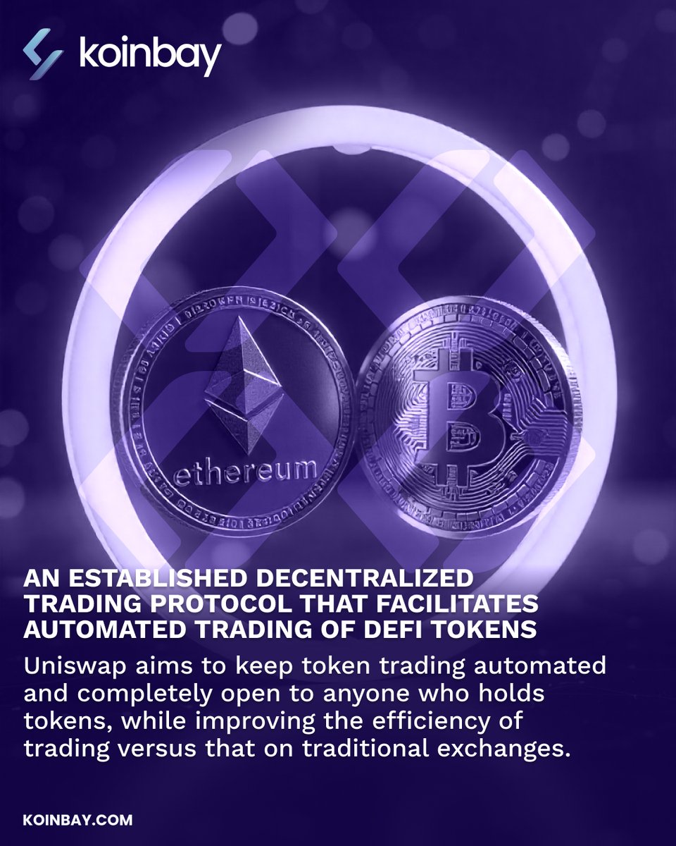 koinbayofficial's tweet photo. ๐ค The decentralized trading protocol that kicked off the DeFi revolution.
โ๏ธ Automated Market Maker (AMM) = no order books, no middlemen.
๐ณ๏ธ UNI token holders even shape the protocolโs future.
Whatโs your go-to DEX?
#DecryptingCrypto #Uniswap #DeFi #AMM #CryptoEducation https://t.co/ZMNSAi57T6
