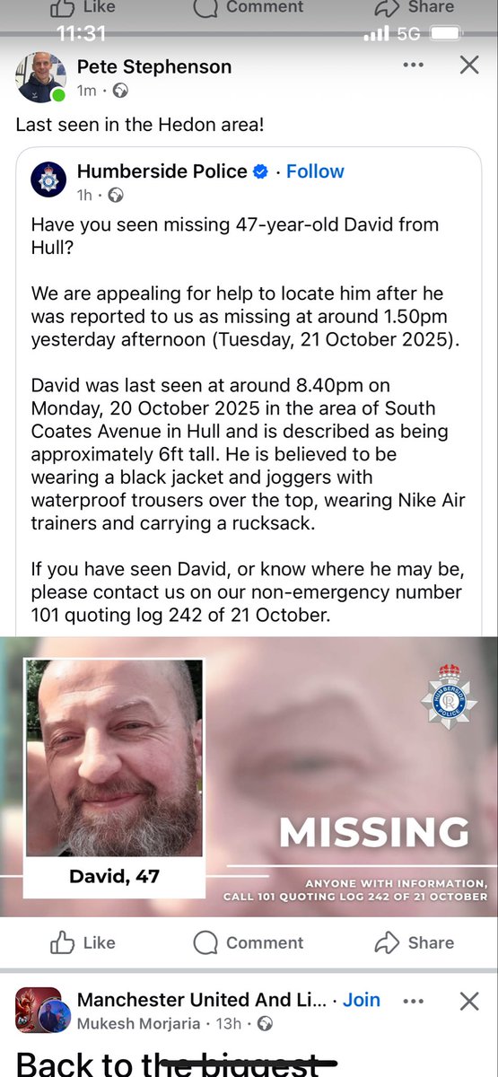 Please try and locate our mate