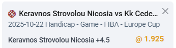TheBasketWizard's tweet photo. 🔥 @FIBAEuropeCup action! 🔥
🇨🇾 @keravnosbc host 🇭🇷 @CedevitaJunior in tonight’s European matchup 🌍
Our 74% win-ratio picks are locked — follow @thebasketwizard for the edge 💰
#FIBAEuropeCup #Keravnos #CedevitaJunior #TheBasketWizard https://t.co/Le0iLJn5As