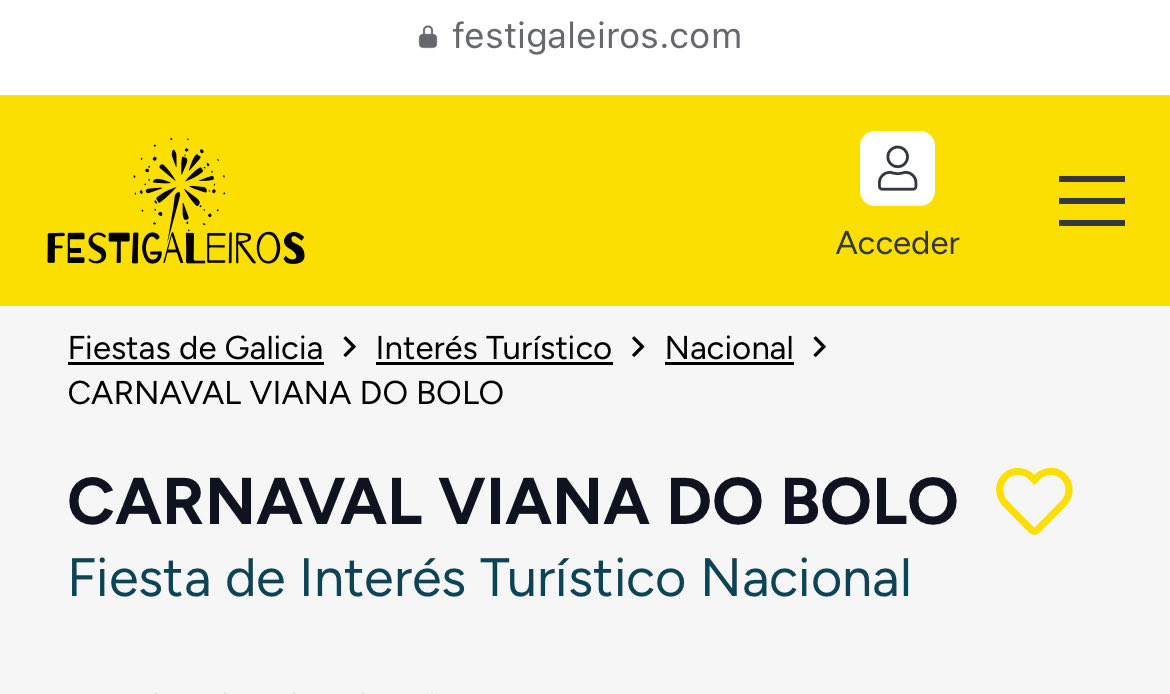 Entroidos_Or_Ou's tweet photo. ✔️ Nos gusta que el visitante vea eso de “Fiesta de Interés Turístico Nacional” junto a “BIC” cuando busca información sobre nuestro entroido. Gracias @festigaleiros
#entroidosdeourense 
https://t.co/TXdEi9toAC https://t.co/Pj03CNkLZd