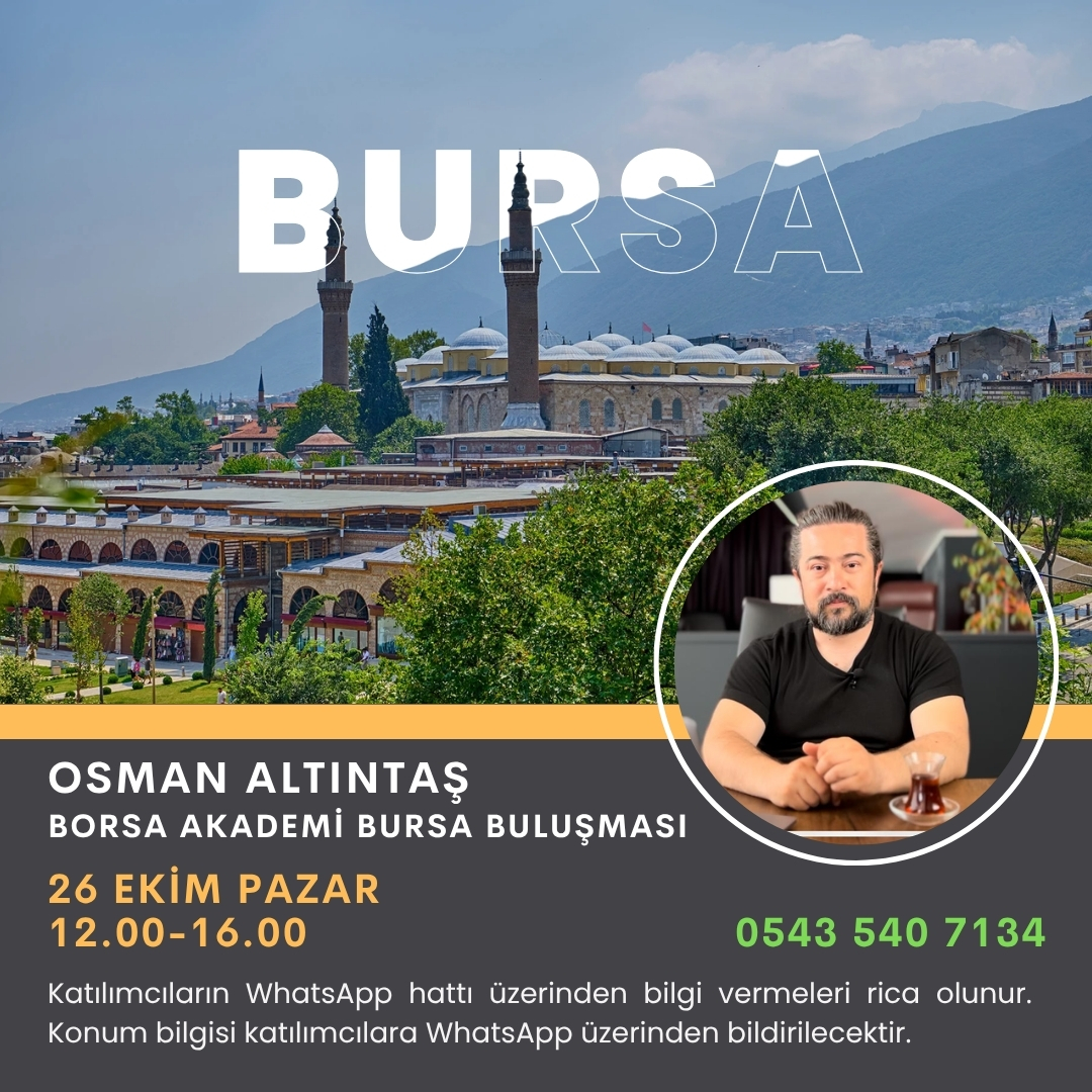 Herkese selam arkadaşlar,

26 Ekim Pazar günü, 12.00-16.00 arasında Bursa'da bir buluşma yapıyoruz.

Daha önce canlı yayınlarımı ya da videolarımı izlemiş, beni sosyal medyadan takip eden herkes davetlidir.

Katılacak olanların WhatsApp hattı üzerinden bilgi vermelerini rica