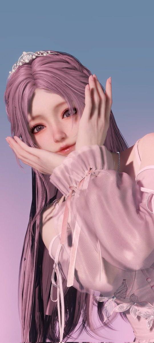 さゆちゃんの激かわテンプレお借りしたよ🤍
このポーズをアオリで撮ることあんまりないから新鮮で、とっても可愛く撮れて嬉しい💞💞
背景のグラデどうやって出してるのかな？と思ったら、まさかのチョイスでびっくり‼️天才です🥺
素敵なテンプレをありがとう🫶🏻︎