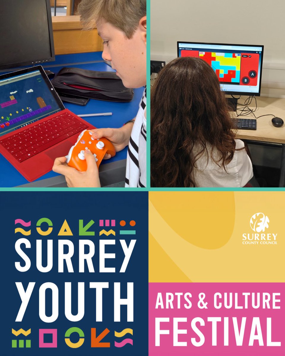 Code_Created's tweet image. 🎮 Code your own games at the Surrey Youth Arts &amp;amp; Culture Festival!

Join our Coding Games Workshop plus try DJing, filmmaking, dance &amp;amp; more at Staines Library Hub, Saturday 8 Nov, 11am-3pm. Free for ages 11-18.

ow.ly/eP6m50Xgb7p

#SurreyYouthFestival
