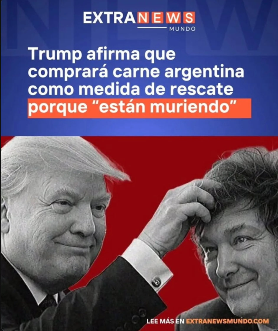 cadeteburrego's tweet image. “Argentina se está muriendo con Milei”
Atte;
Donald Trump.