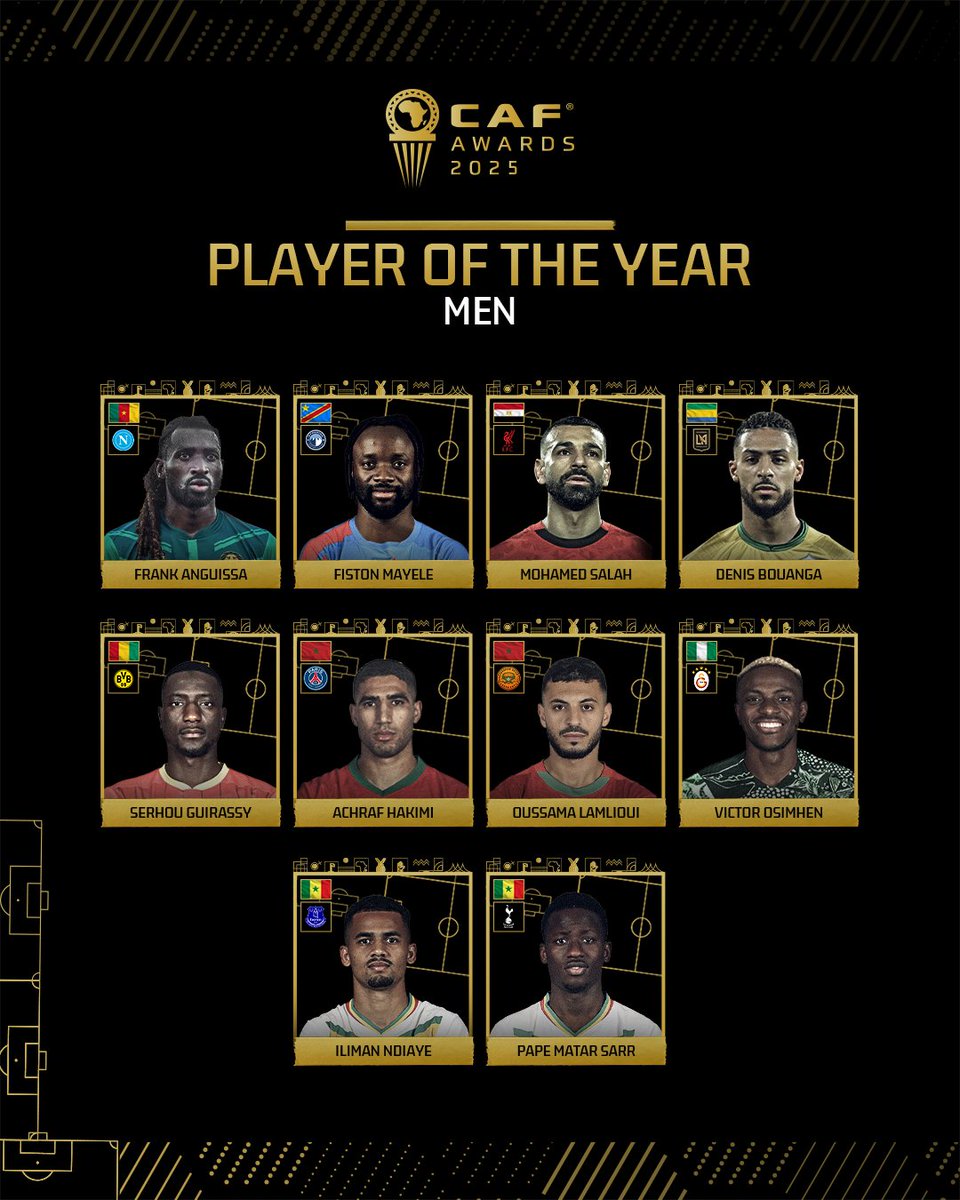 𝗣𝗹𝗮𝘆𝗲𝗿 𝗼𝗳 𝘁𝗵𝗲 𝗬𝗲𝗮𝗿 (𝗠𝗲𝗻) - 𝗡𝗼𝗺𝗶𝗻𝗲𝗲𝘀

#CAFAwards2025