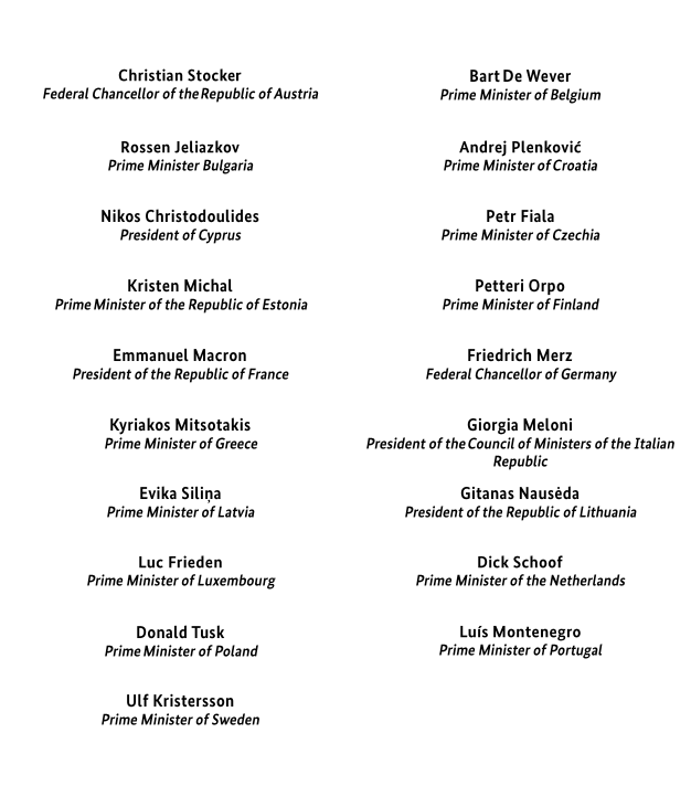 19 gobernantes europeos reclaman una desregulación de las economías europeas que permita relanzar su productividad:

"By the end of the year the European Commission should systematically review the EU regulatory framework and submit a proposal on how outdated and excessive rules