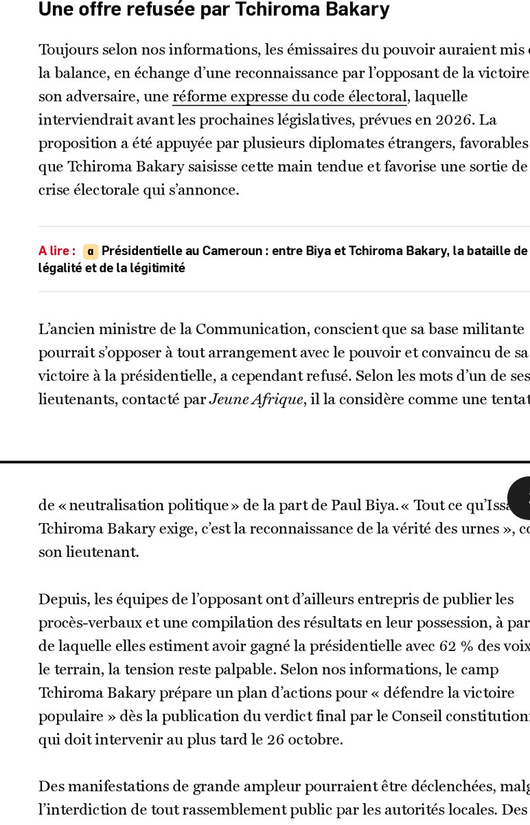 CleverComm85144's tweet photo. Veritable bombe cette info! Mais pour le moment, parce qu'emanant d'une seule source et non confirmé par les personnes citées, l'article devrait être considéré comme un publireportage. Toutefois, en thread quelques enseignements à tirer. @africatechie @MimiMefoInfo @tassingremi https://t.co/kUlzqzVaW4
