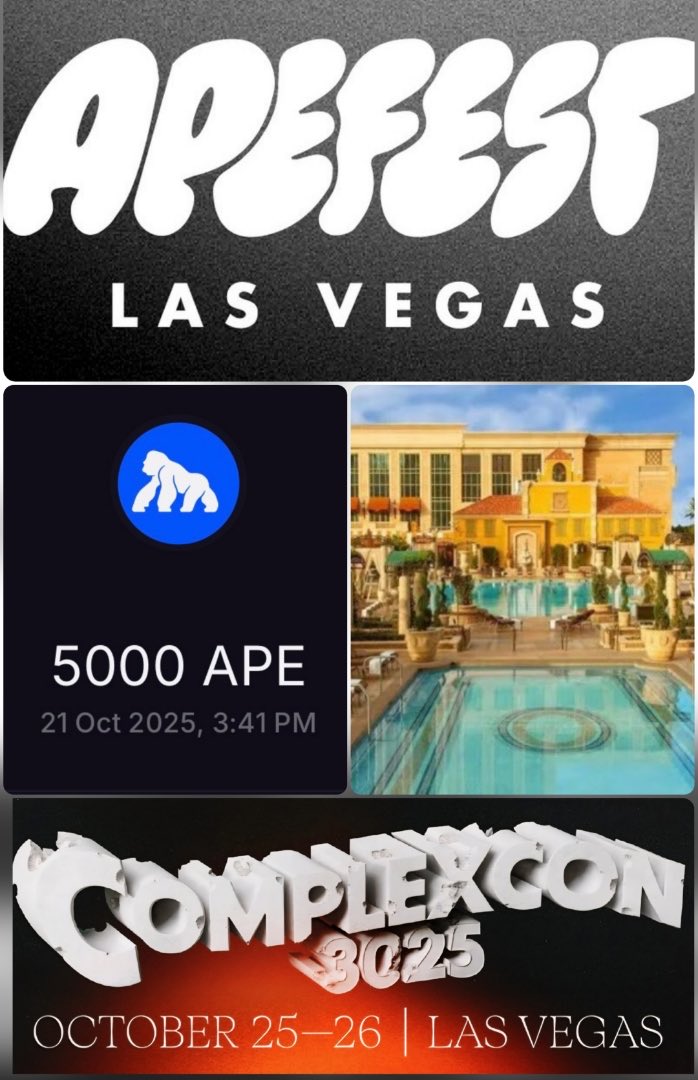Moe 🦍 (@moe_hpo) on Twitter photo GM 🦍🦍
Got a DM from ApeChain team about ranking 1st during Spotlight price.
1st class fight tickets for me and +1
Hotel Reservation for 5 days in Vegas 
ComplexCon and Apefest side Events admission tickets and a suitcase full of 5k $APE was airdropped. 
Thank you ApeChain 👍🏾 GM 🦍🦍
Got a DM from ApeChain team about ranking 1st during Spotlight price.
1st class fight tickets for me and +1
Hotel Reservation for 5 days in Vegas 
ComplexCon and Apefest side Events admission tickets and a suitcase full of 5k $APE was airdropped. 
Thank you ApeChain 👍🏾