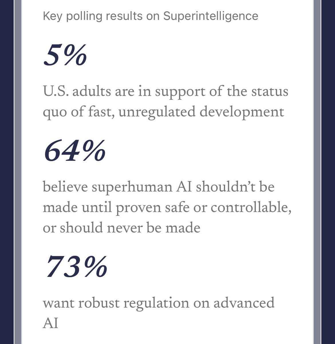 Ban superintelligence.

New letter signed by politicians, faith leaders, musicians &amp; many more.

Sign here:

superintelligence-statement.org