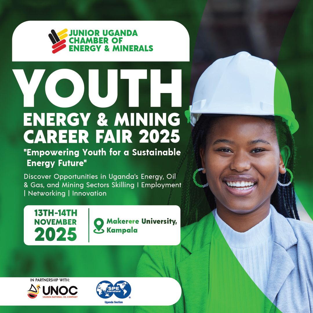 ⚡ Save the Date! ⚡
The biggest youth event in Uganda’s energy and mining space is here 📢 Youth Energy &amp; Mining Career Fair 2025!

🗓 13th–14th November 2025
📍 Makerere University, Kampala

Come discover, connect, and grow! #UCEM