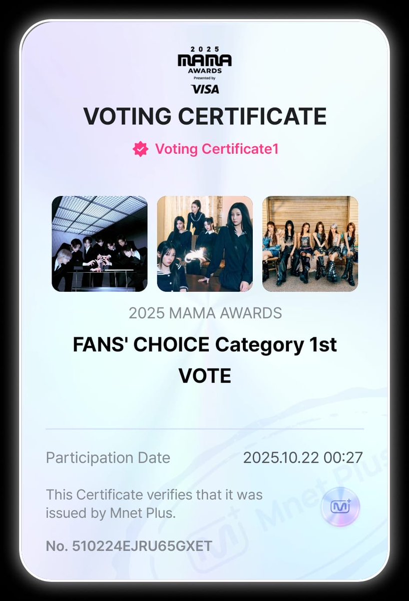 I vote for #ILLIT on #2025MAMAVOTE