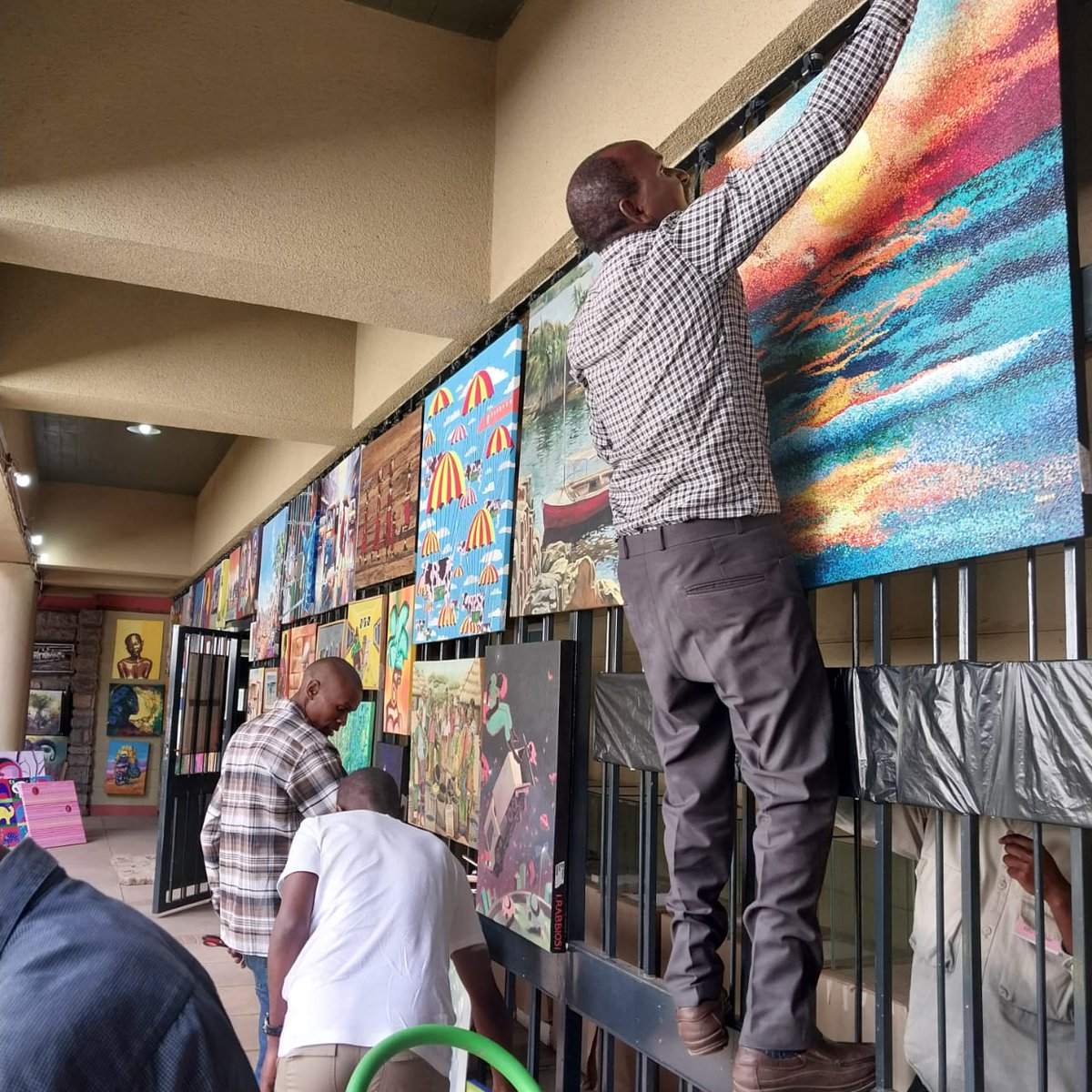 We're hanging more work today. 

#AffordableArtShow opens this Friday 24th October and continues through Sunday. Tickets available at <a href="/KenyaBuzz/">KenyaBuzz</a>