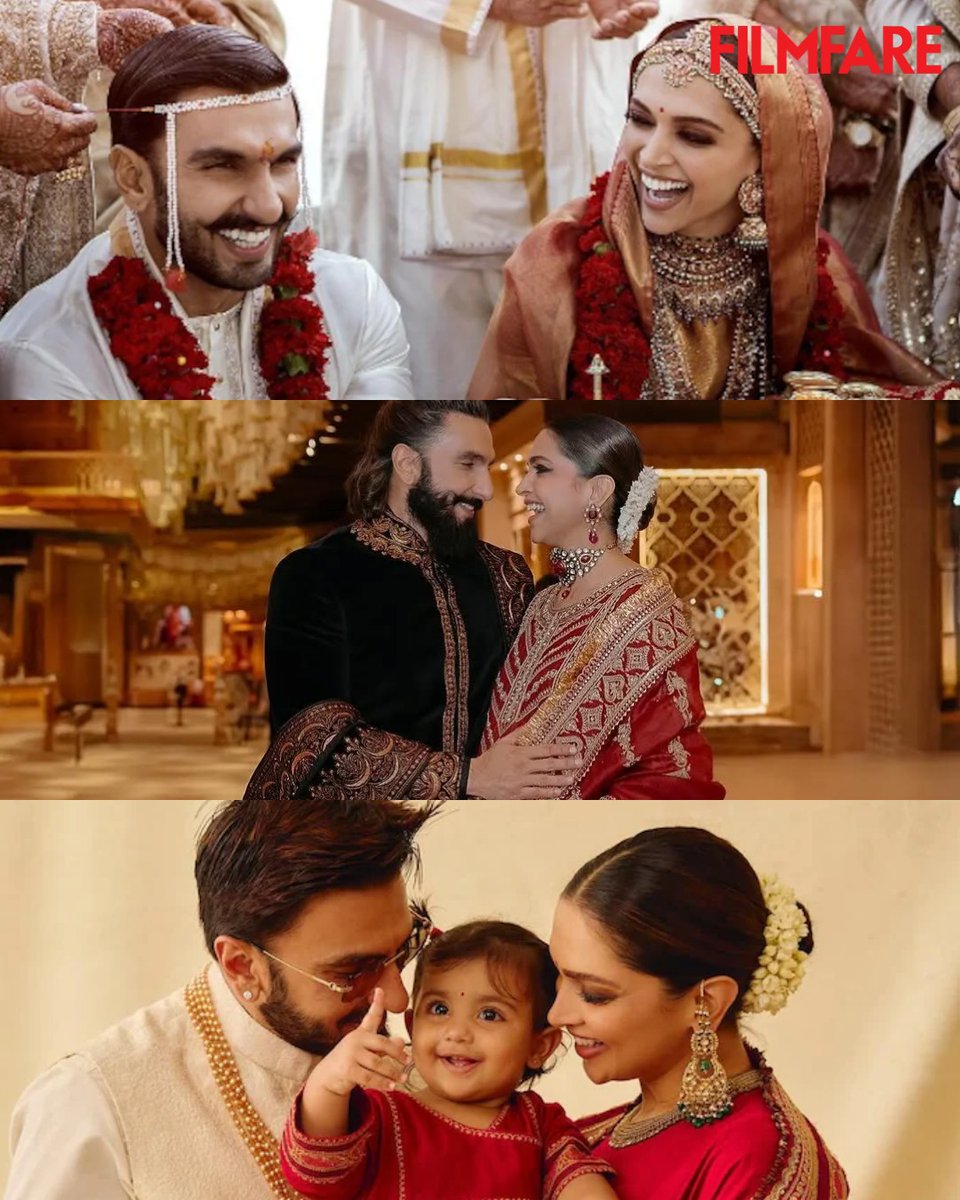 filmfare's tweet image. Dreamiest transition ever! ❤️

From a romance that bloomed on set to now embarking on parenthood together, #DeepikaPadukone and #RanveerSingh&apos;s love story has been absolute goals. 😍

#Celebs