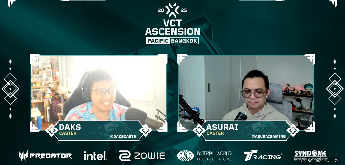 THE SUN ALWAYS SHINES IN #AscensionPacific 

Last day for the stay-at-home crew 🇵🇭 as we kick off the playoffs! Casting with <a href="/AsuraiGaming/">Asurai 🇵🇭</a> for the upper bracket.

<a href="/SLT_eSports/">SLT eSports</a> vs. <a href="/NaosEsports/">NAOS Esports</a> 
<a href="/boomesportsid/">BOOM Esports</a> vs. <a href="/officialvlt/">Velocity Gaming</a> 

One win today = one game away from VCT Pacific