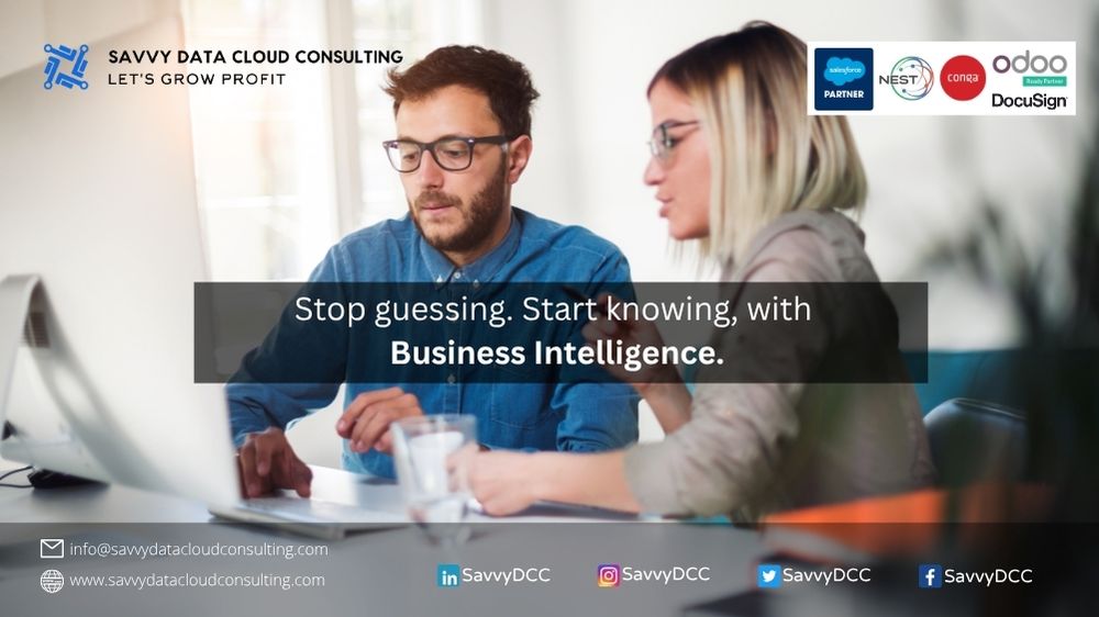 SavvyDCC's tweet image. Stop guessing. Start knowing, with Business Intelligence.
#SavvyDataCloudConsulting  #Salesforce #Odoo #BusinessIntelligence #DataAnalytics #DataScience #DataManagement #DataVisualization #BigData #AI