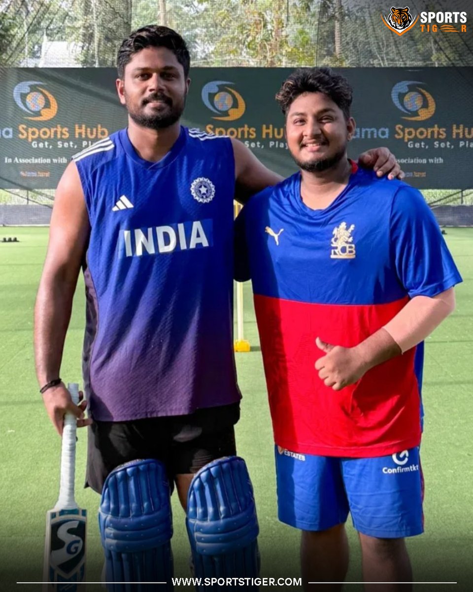 The_SportsTiger's tweet image. Sanju Samson putting in the hard yards with RCB’s throwdown ace Gabriel 💪🔥 Gearing up for the Aussie challenge down under! 🇮🇳

📷: Twitter

#SanjuSamson #INDvsAUS #PreparationMode #Cricket