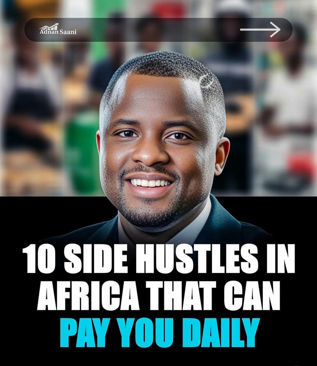 Dagreatdey4you's tweet photo. 10 side hustle in Africa that can pay you daily. 

Thread 🧵 https://t.co/xa5bfhAiXa
