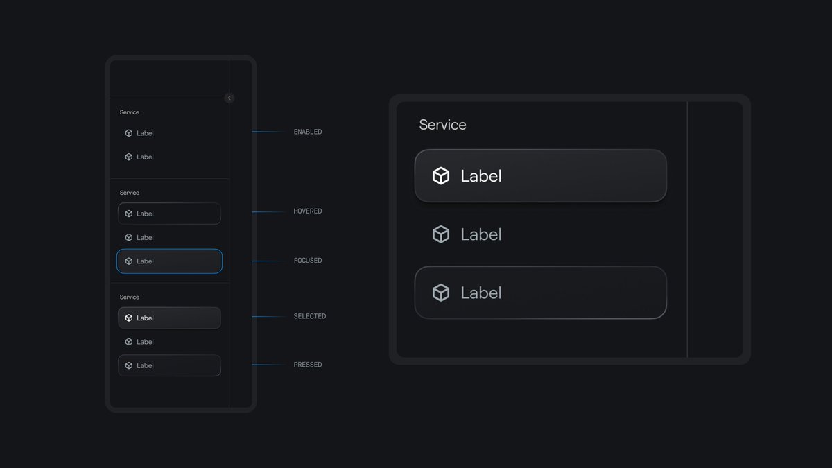 CharlieDoDesign's tweet image. Dashboard nav state close ups 🥶