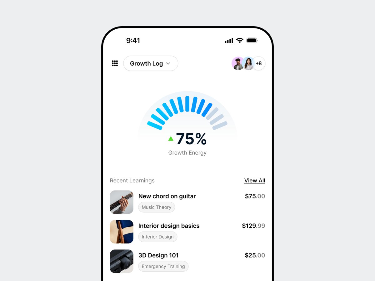 Just finished this clean concept for a growth tracker.