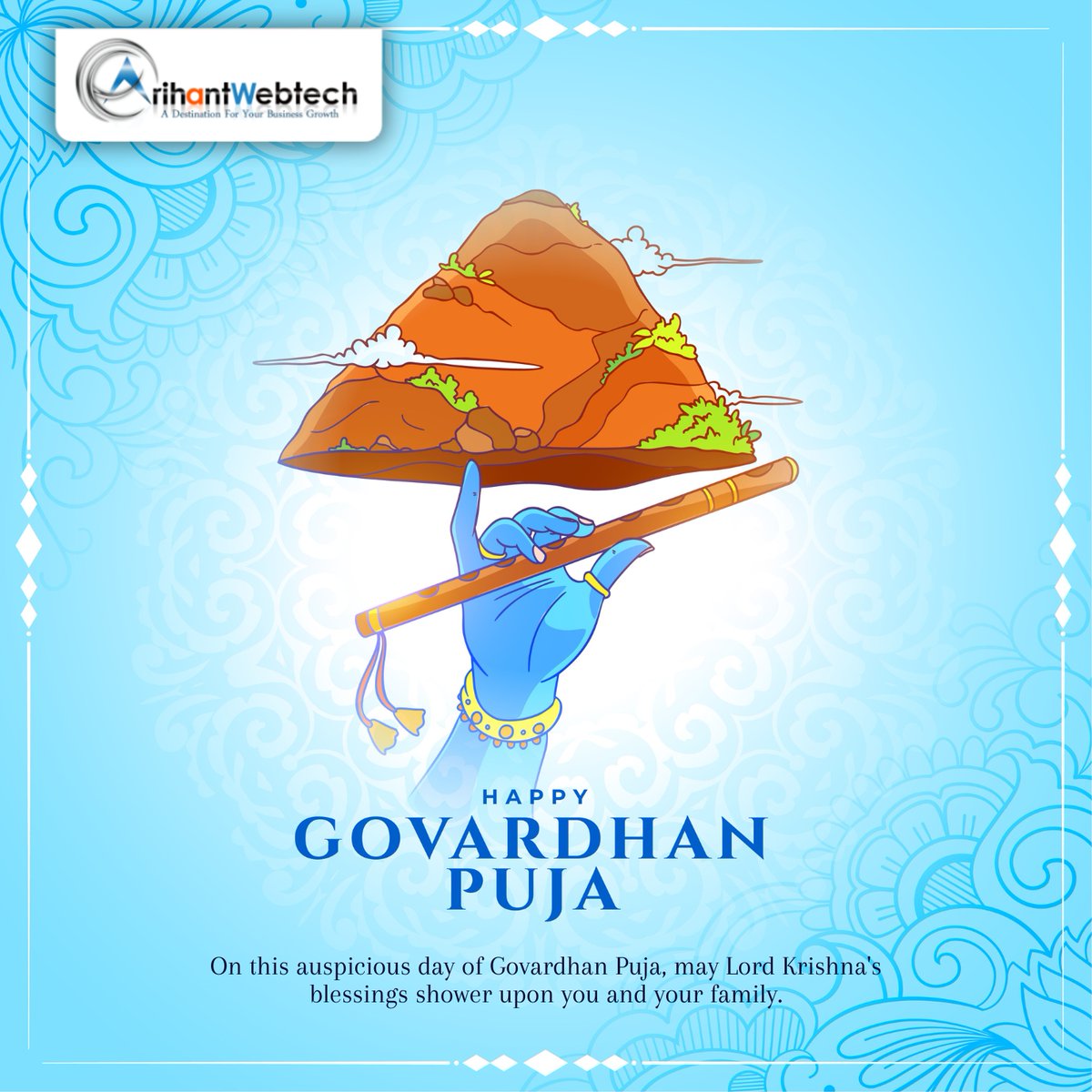 arihantwebtech's tweet image. Wishing you a blessed Govardhan Puja! 🌿
May Lord Krishna fill your life with happiness, prosperity, and success.

Let’s celebrate the spirit of gratitude and growth together.

#GovardhanPuja #ArihantWebtech #FestivalOfJoy #BlessingsOfKrishna #Prosperity #NewBeginnings