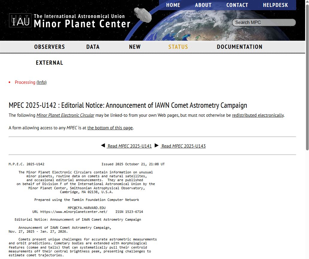 🚨ÚLTIMA HORA | NASA Activa discretamente la Red de Defensa Planetaria para seguir a #3IATLAS, mientras las advertencias de Avi Loeb resuenan ahora inquietantes 👇
espaciomisterio.com/ciencia/nasa-a…