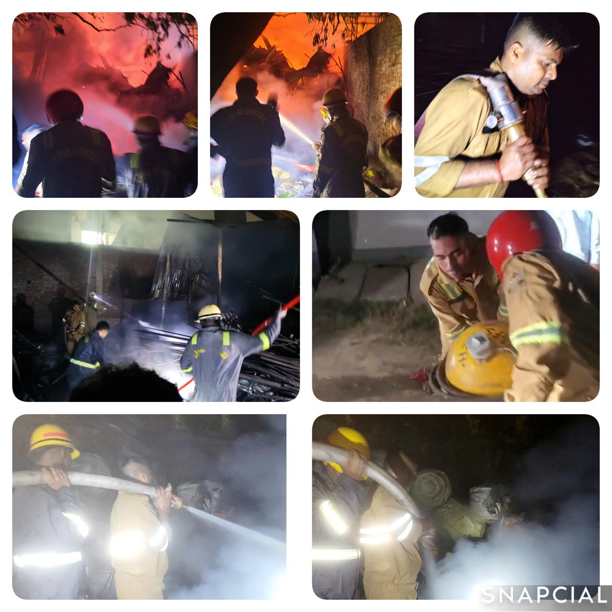 CfofsAz's tweet image. दि.21.10.2025 को थाना कोतवाली कस्बा बतरका क्षेत्रान्तर्गत कबाड़ स्टोर में लगी भीषण आग को मुख्य अग्निशमन अधिकारी आज़मगढ़ के सफल नेतृत्व में @CfofsAz  द्वारा तत्परता एवं दक्षता से पूर्णतः नियंत्रित कर आग बुझाया गया। कोई जनहानि नहीं हुई।
@fireserviceup 
@azamgarhpolice 
@Uppolice