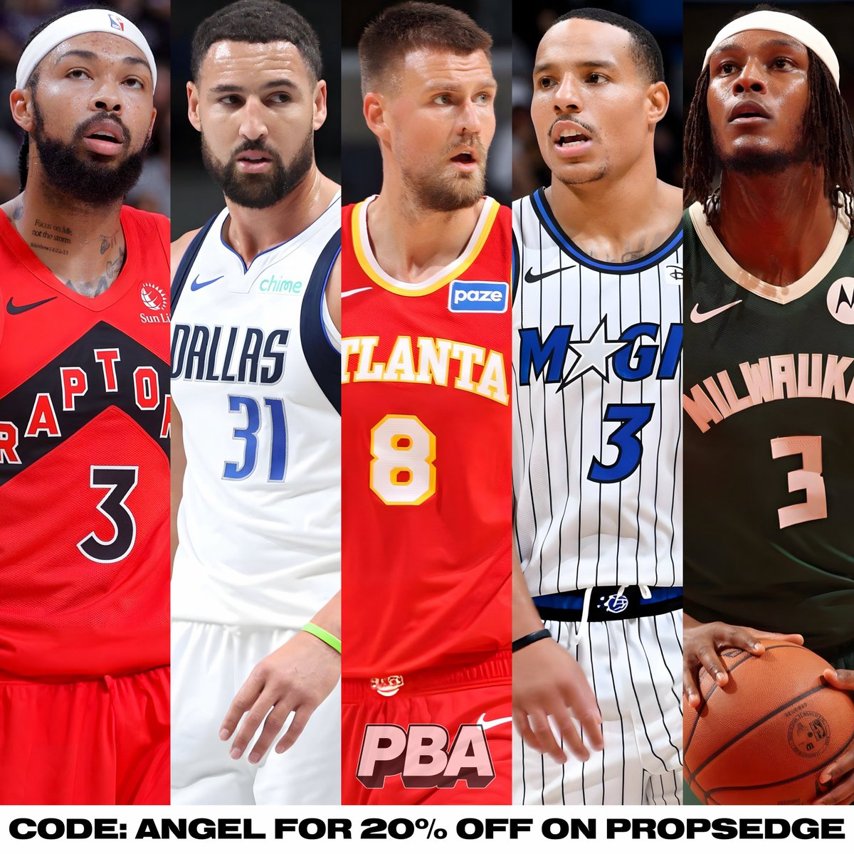 picksbyangel's tweet photo. $30 to a random LIKE if we SWEEP💰 

NBA PLAYS 🏀

- Brandon Ingram O 1.5 3PTM
- Klay Thompson O 11.5 Pts 
- Kristaps Porziņģis O 7.5 RA
- Desmond Bane O 8.5 RA
- Myles Turner O 19.5 PRA

Writeups below ⬇️ 

#GamblingX | #NBA https://t.co/afMUQmJKBA