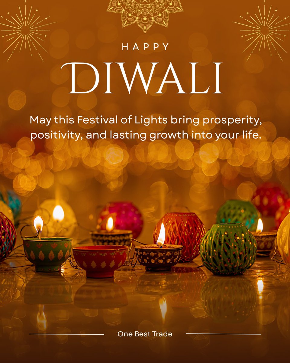 OneBestTrade's tweet image. ✨ Wishing you and your family a joyous Diwali filled with light, wealth, and happiness!