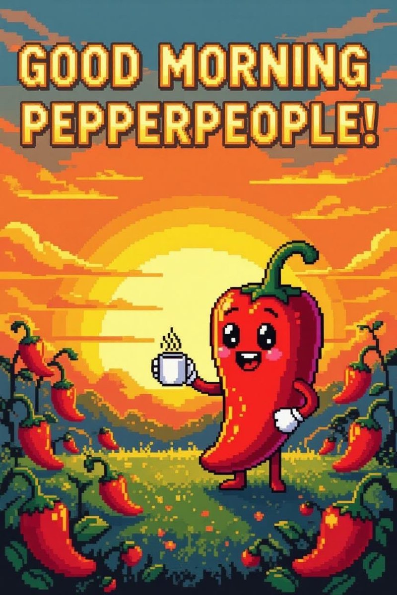 Good morning, #PepperPeople! 🌞
We planted the seeds, watched them grow — and now we rise together! 🌶️
Let’s burn through the day with pure $PEPPER spice energy! 🔥