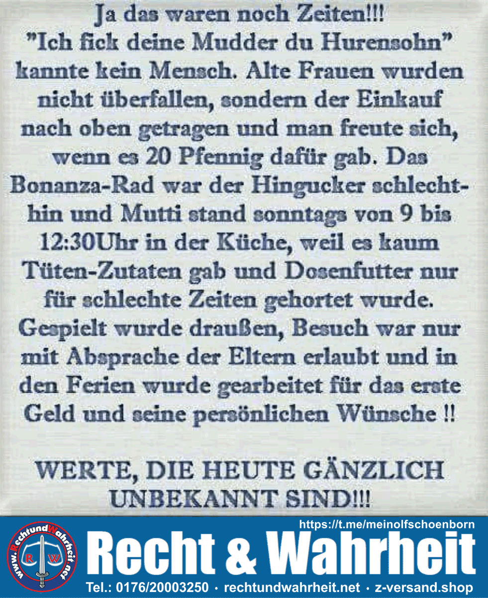 m_schonborn's tweet photo. #Zeiten, #Pfennig, #Eltern, #Dosenfutter, #Frauen, #Hurensohn, #Mutti, #Eltern, #Ferien, #Küche, #Mensch, #Recht, #Wahrheit, #Deutschland, #BRD https://t.co/UmXNDZV1JJ