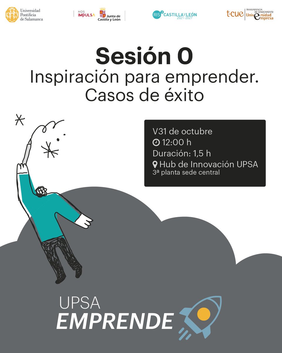 GITupsa's tweet image. 🚀 ¡Nueva edición de UPSA Emprende!
¿Tienes una idea de negocio? Ven a la Sesión 0: &apos;Inspiración para emprender&apos; y descubre cómo hacerla realidad.

📅 31/10/2025 a las 12:00 h
📍 HUB de Innovación UPSA

👉 Inscríbete aquí: forms.gle/znpPQEeTfjmox1…
@upsa @Fuescyl  #TCUE