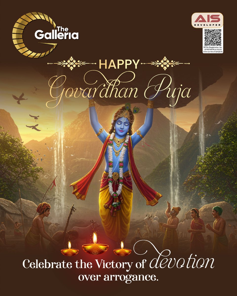 ais_developer's tweet image. Happy Govardhan Puja!
"True devotion lies in humility, gratitude, and faith — not in pride or power."
Lord Krishna taught that sincere devotion and gratitude toward nature are greater than ego or material power. 
aisdeveloper.com
#ais_developer #GovardhanPuja