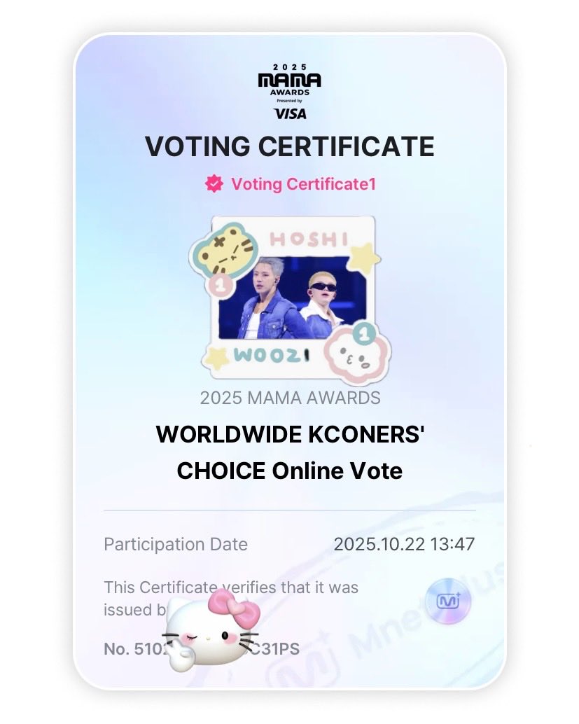 I vote for #SEVENTEEN on #2025MAMAVOTE 🙂‍↔️