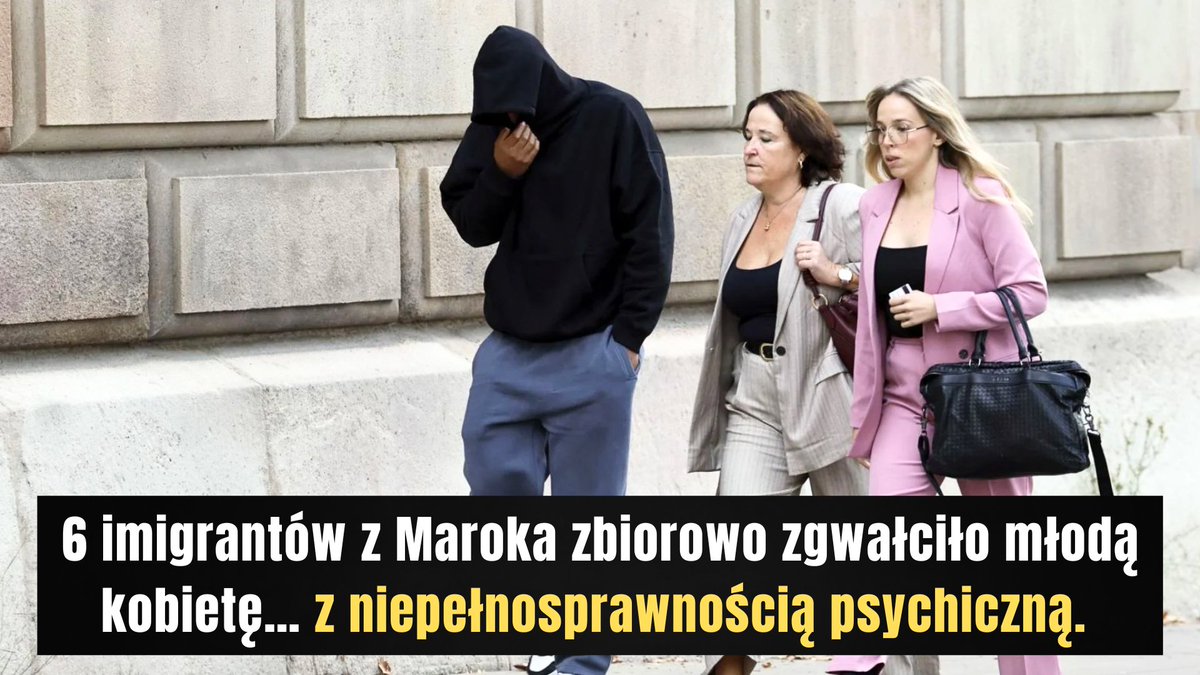 🇪🇸 Barcelona. 6 imigrantów z Maroka zbiorowo zgwałciło 26-letnią kobietę… z niepełnosprawnością psychiczną.

Imigranci zwabili tę niepełnosprawną kobietę do opuszczonego magazynu… i brutalnie zgwałcili. Gwałt trwał ponad 4 godziny. Kobieta płakała - i błagała, aby przestali. Na