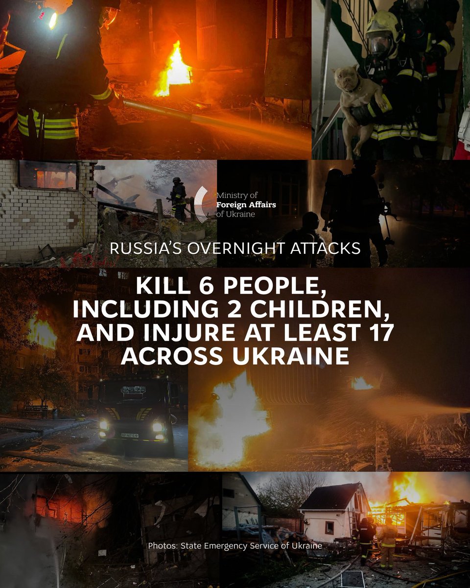 Russia launched another wave of massive attacks on Ukraine, hitting civilian areas and energy infrastructure in multiple regions.

In the Kyiv region, three people were killed, including two children. In the capital, two people were killed and several injured. 

In Zaporizhzhia,