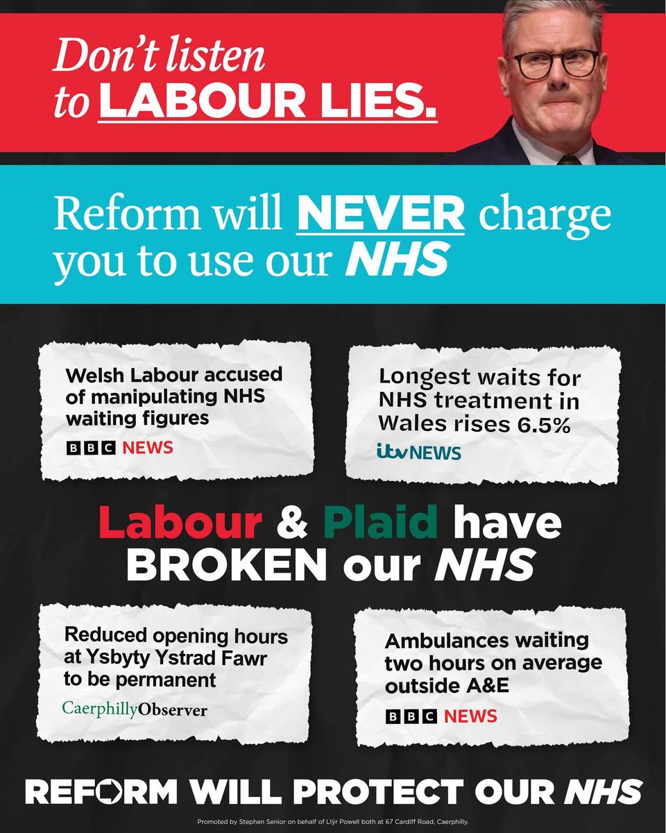 🚨24 hrs to go 🗳️

A vote for Plaid is a vote for Labour!

A vote for Reform is a vote for change ➡️🏴󠁧󠁢󠁷󠁬󠁳󠁿