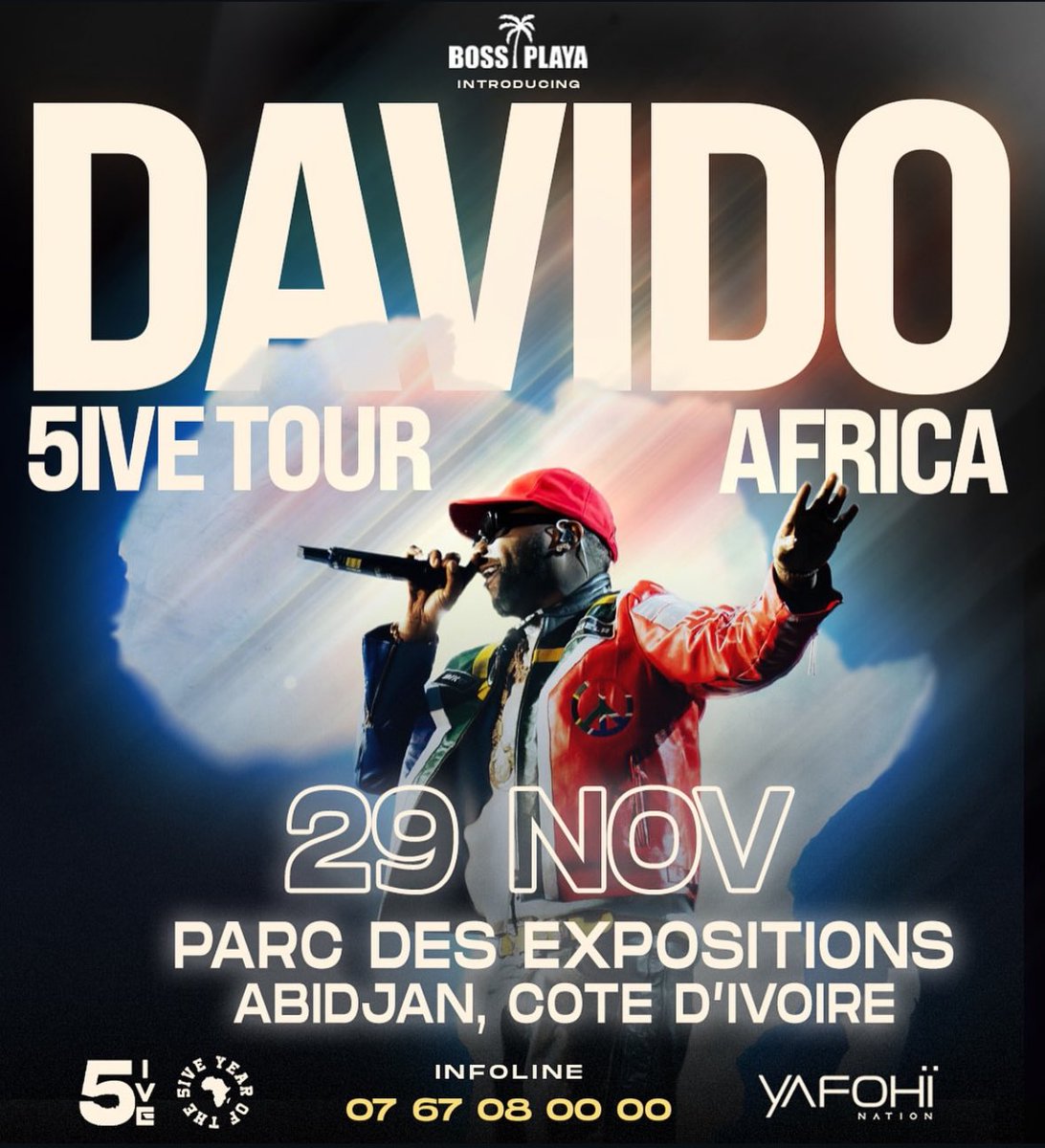 DaVidoCharts's tweet image. 5IVE ALIVE TOUR DATES THAT'S CURRENTLY ON.
OCT. 26 — G_A_S🇳🇬
OCT. 29 — M_R_S🇳🇬
NOV. 1 — M_O_S🇳🇬
NOV. 8 — COCA COLA ARENA🇦🇪
NOV. 9 — LIBERTY STADIUM🇳🇬
NOV. 20 — STATE FARM ARENA🇺🇲
NOV. 29 — PARC Des Exposition🇨🇮
DEC. 5 — BK ARENA🇷🇼
DEC. 14 — EAGLE SQUARE🇳🇬
DEC. 25 — EKO HOTEL🇳🇬
